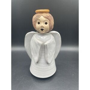 Vintage 90s Porcelain Angel Oil Lamp, The Pottery House At Terra, Signed Amy